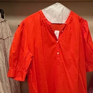 LOFT Vibrant Orange Blouse
